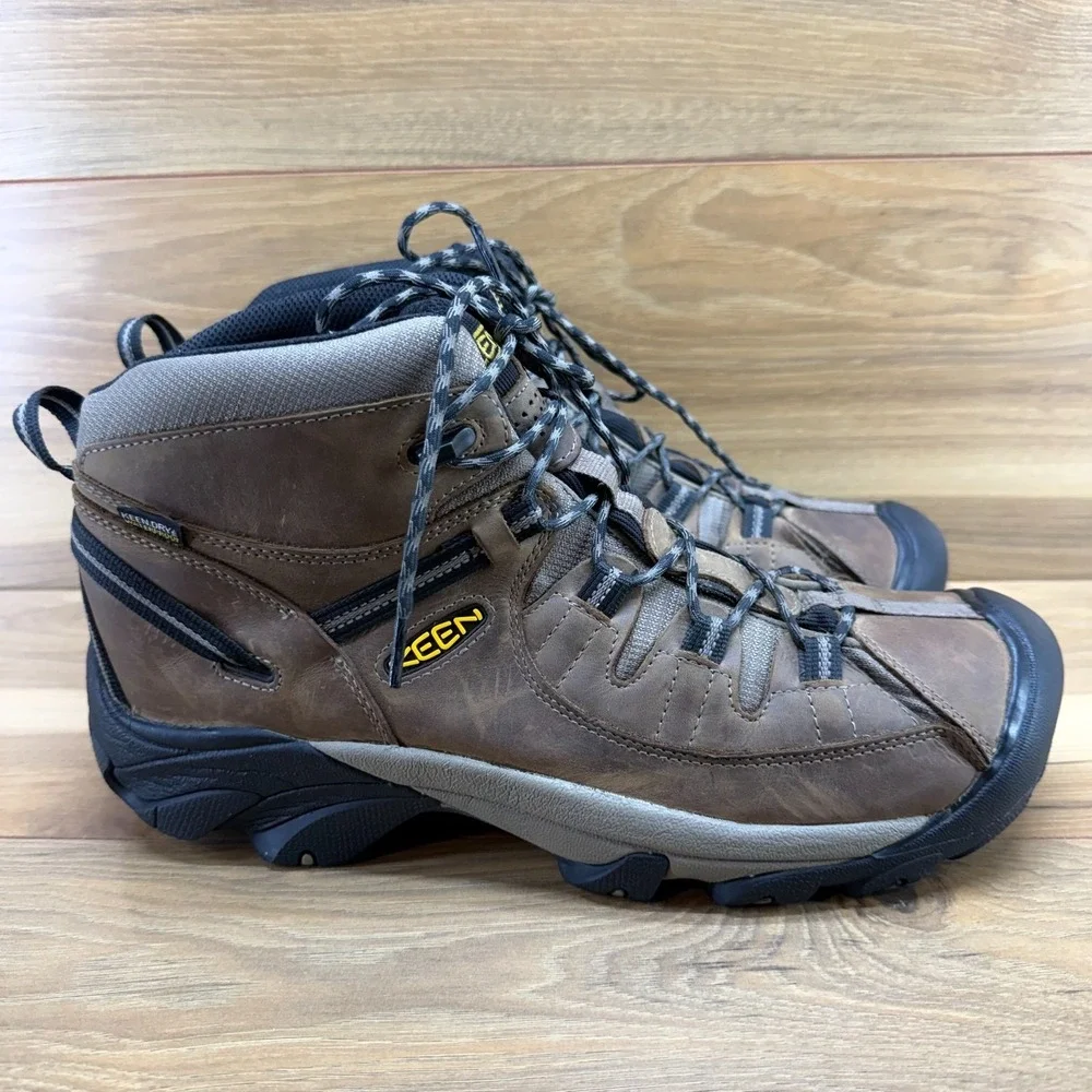 Keen Targhee II Mid Hiking Boot Mens 13 Brown Waterproof Leather Soft Toe Casual